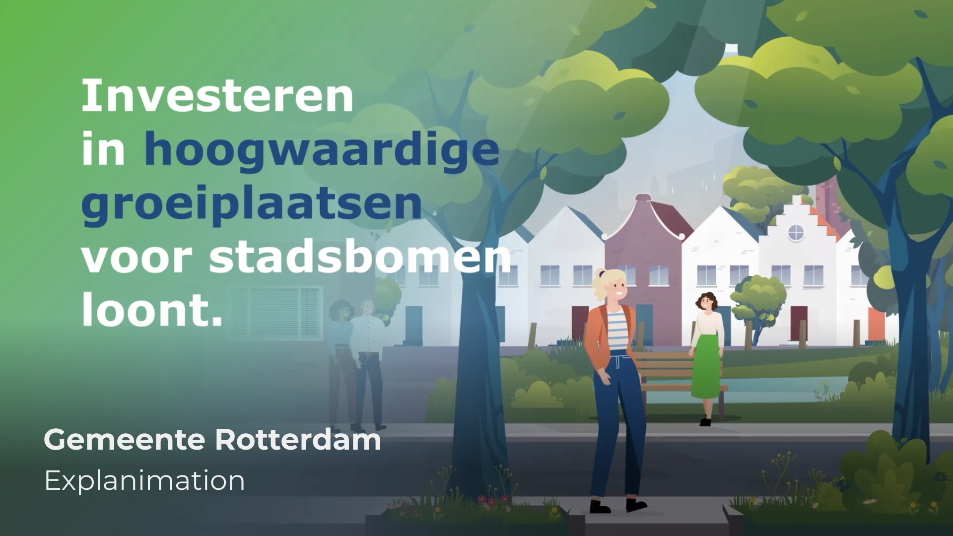 Explanimation over groeiplaatsen voor stadsbomen in Rotterdam