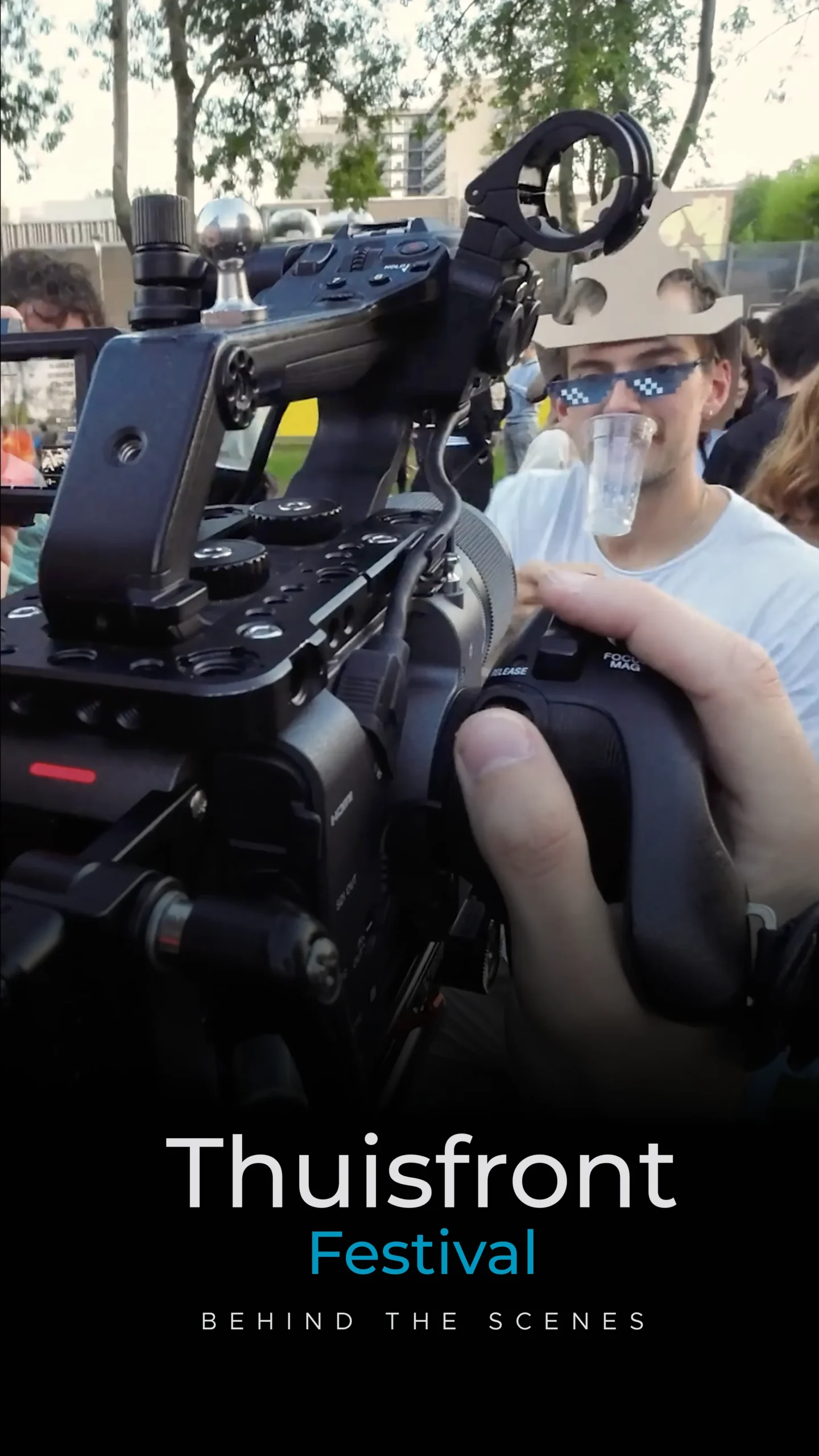 Behind the scenes bij de aftermovie-opnames van het Thuisfront Festival