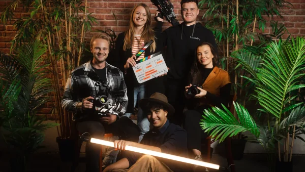 Het creatieve team van FocusOn op de homepage in beeld
